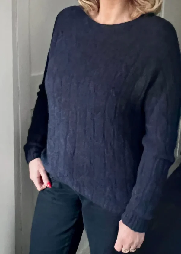 Alpaca Round Neck Cable Knit