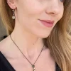 Arsenic in Old Lace Necklace Pendant Teddy and Flowers