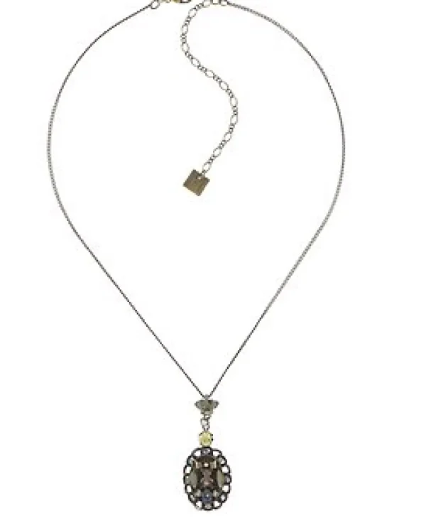Arsenic in Old Lace Necklace Pendant Teddy and Flowers