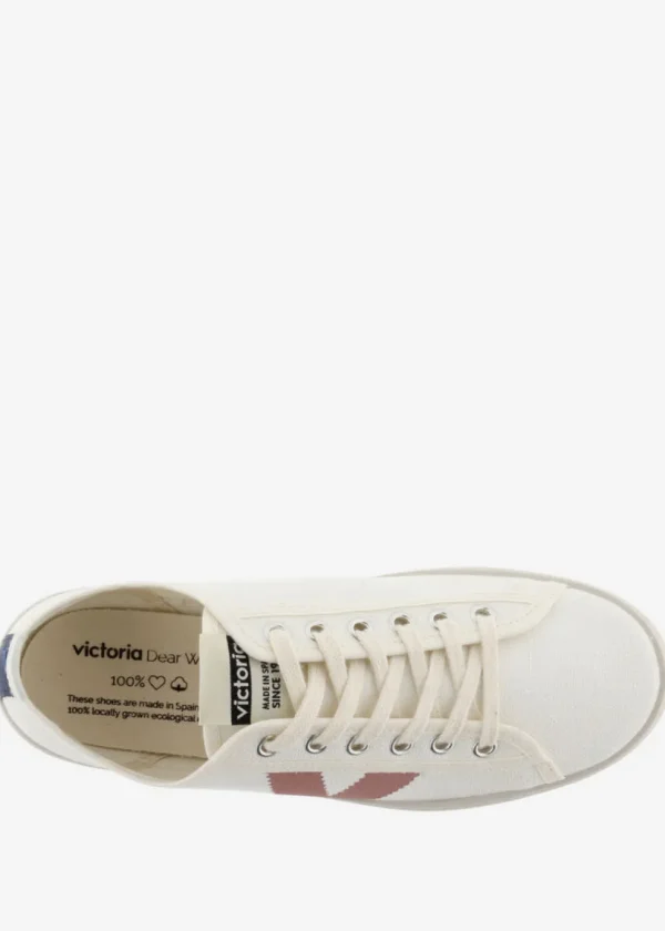 Berlin Eco Contrast Canvas Trainers in Rose