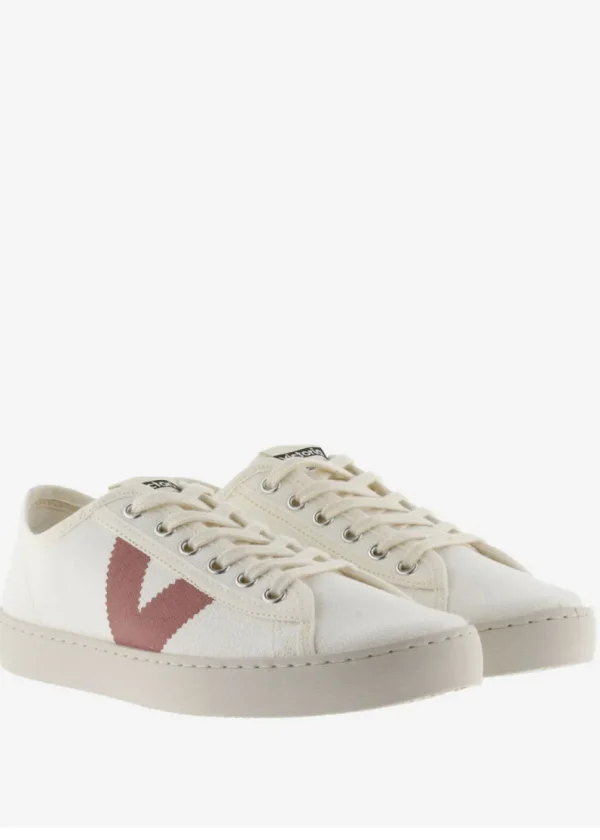 Berlin Eco Contrast Canvas Trainers in Rose