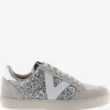 Berlin Glitter Trainers in Silver and White