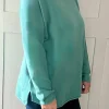 Cashmere Mix Round Neck Knit in Shades of Green