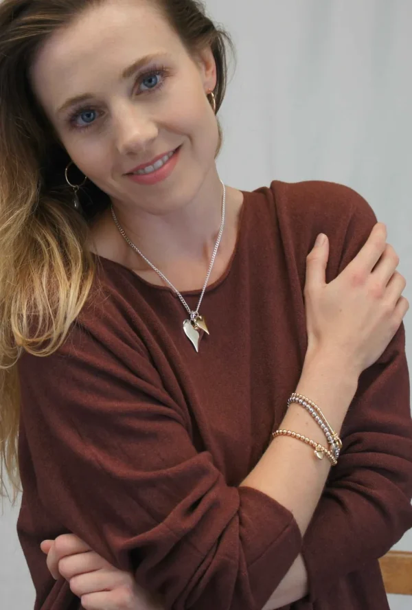Cashmere Mix Round Neck Knit in Browns, Camel & Ochre