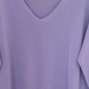 Cashmere Mix V Neck Knit in Fruits, Pinks & Berrys