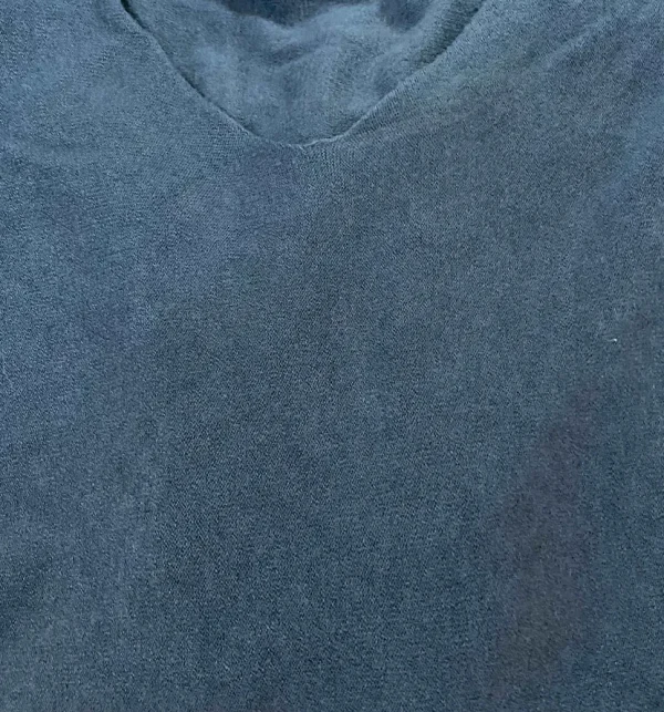 Cashmere Mix V Neck Knit in Greys & Black
