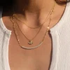 Crescent Glow 18K Gold Plate Necklace