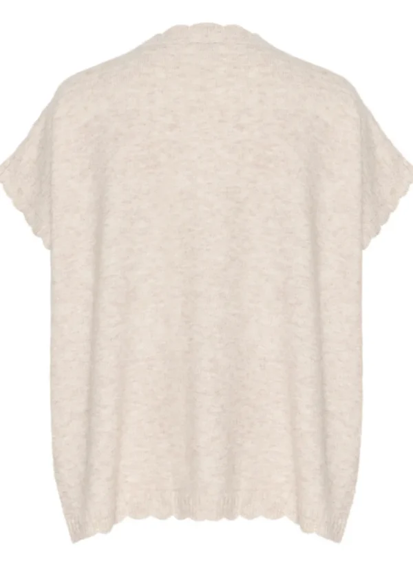 Dammi Knit Poncho in String Melange