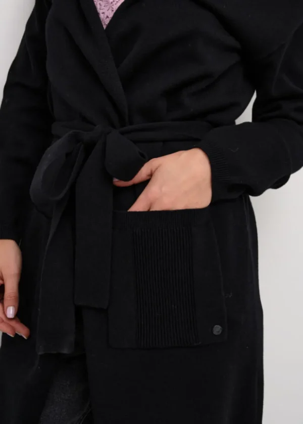 Dela Cardigan in Pitch Black