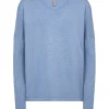 Dollie 722 V Neck Pullover in Air Blue
