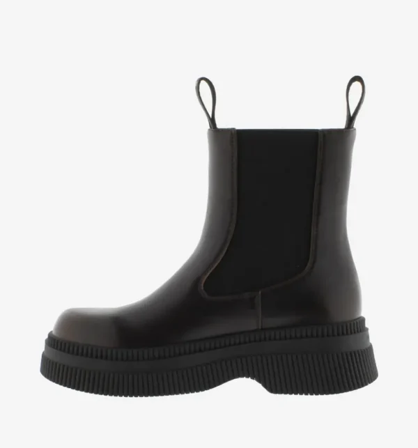 Dublin Chelsea Black Faux Leather Boots