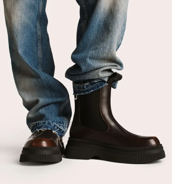 Dublin Chelsea Black Faux Leather Boots