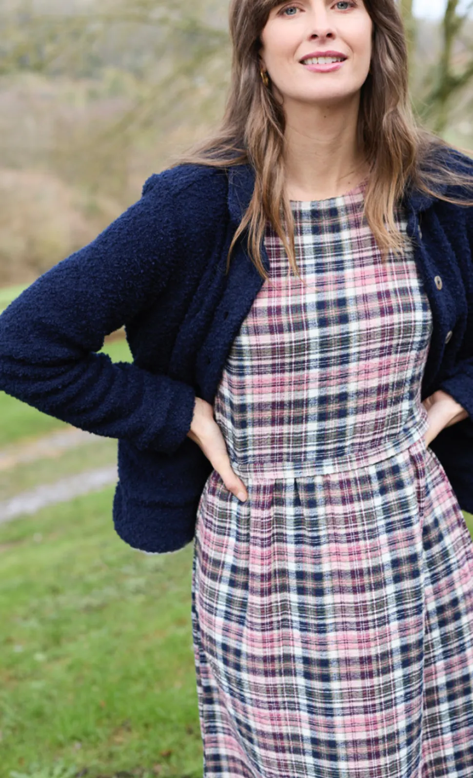 farewell_check_dress_in_m_0.webp Farewell Check Dress in Mulberry