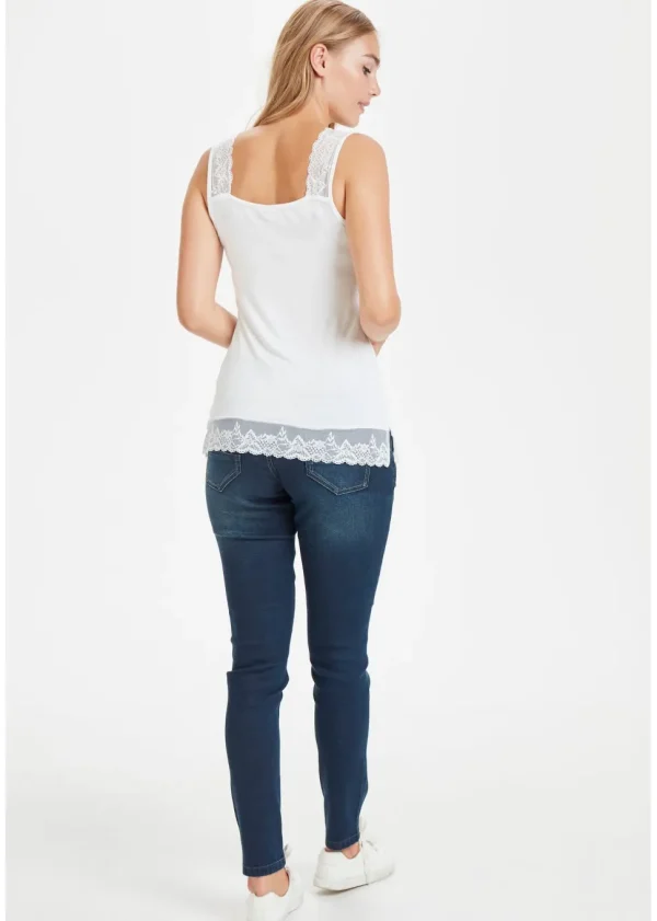 Florence Vest Top in Chalk