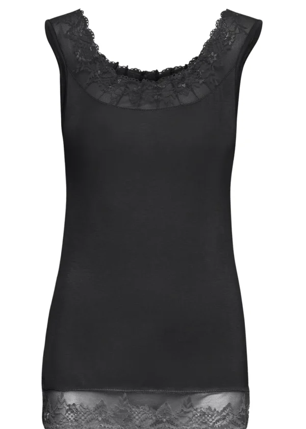 Florence Vest Top in Pitch Black