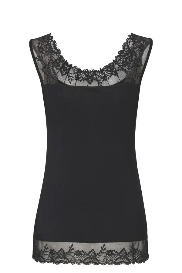 Florence Vest Top in Pitch Black