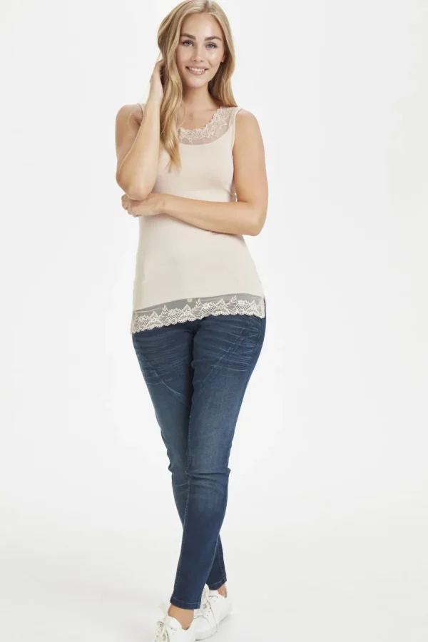 Florence Vest Top in Powder Pink