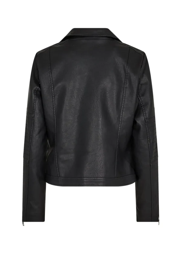 Gunilla 7 Faux Leather Jacket in Black