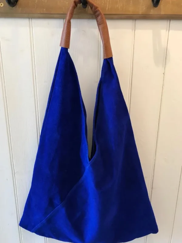 Hobo V Suede Shoulder Bag