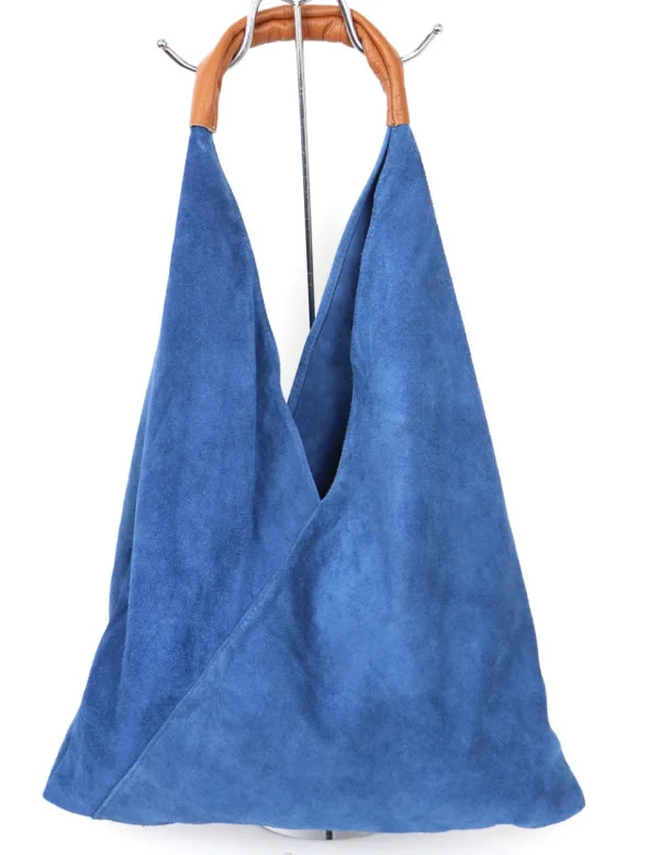 Hobo V Suede Shoulder Bag