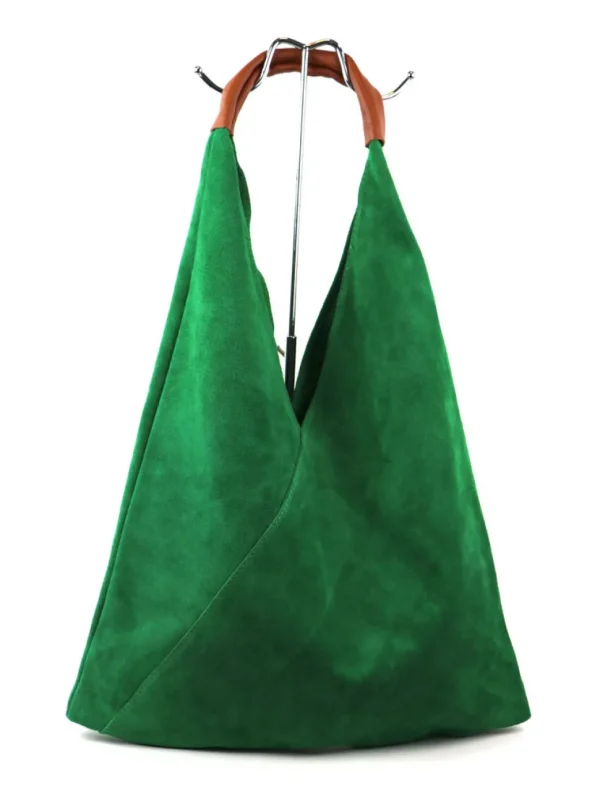 Hobo V Suede Shoulder Bag