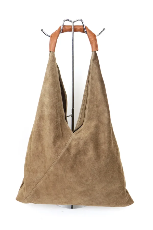 Hobo V Suede Shoulder Bag