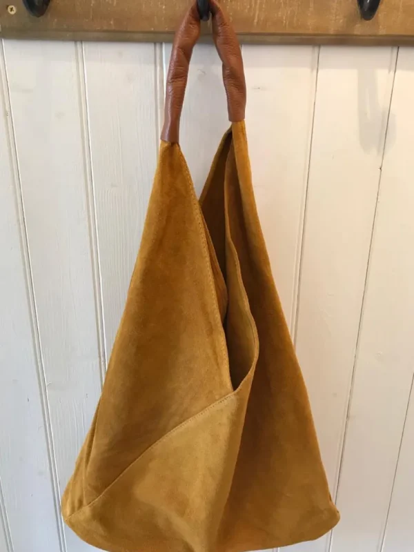 Hobo V Suede Shoulder Bag