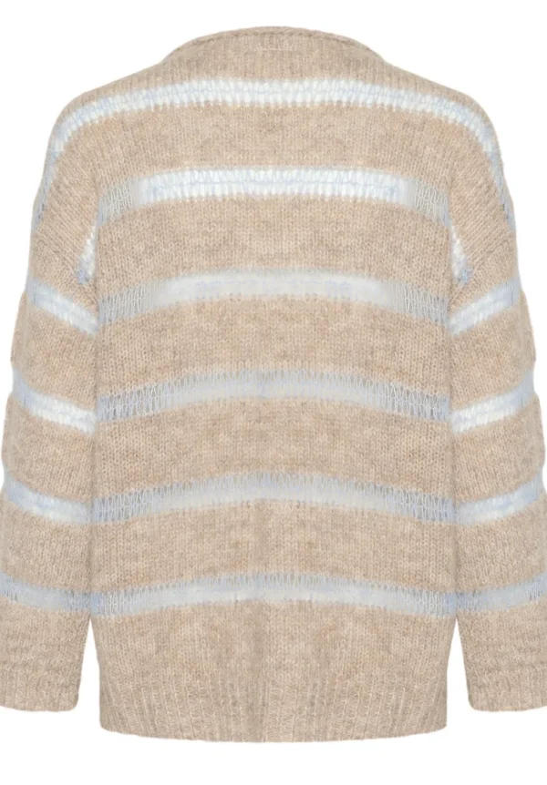 Jadie Knit Pullover in Lake Blue Stripe