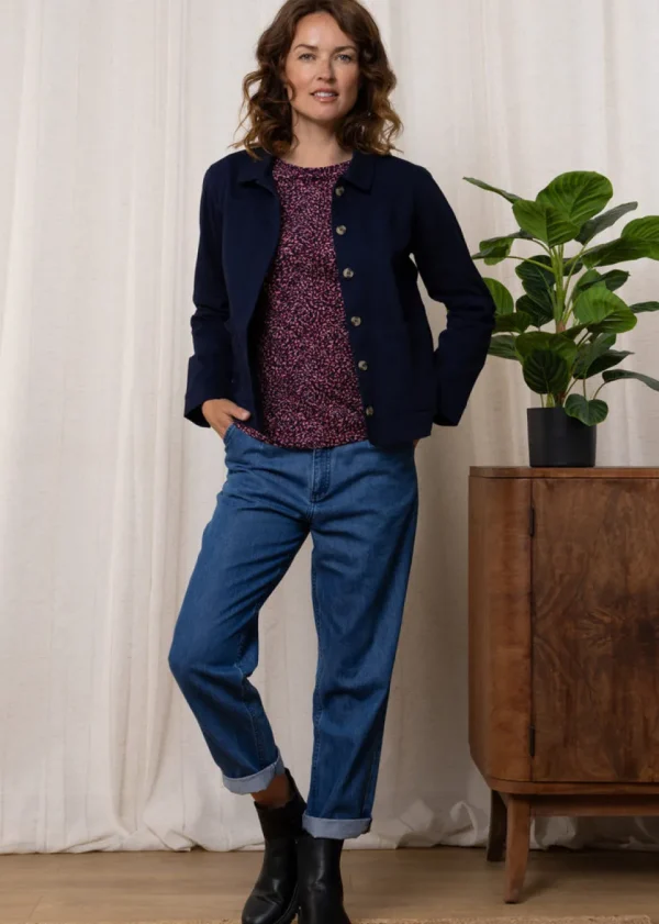 Langston Stretch Twill Jacket in Navy
