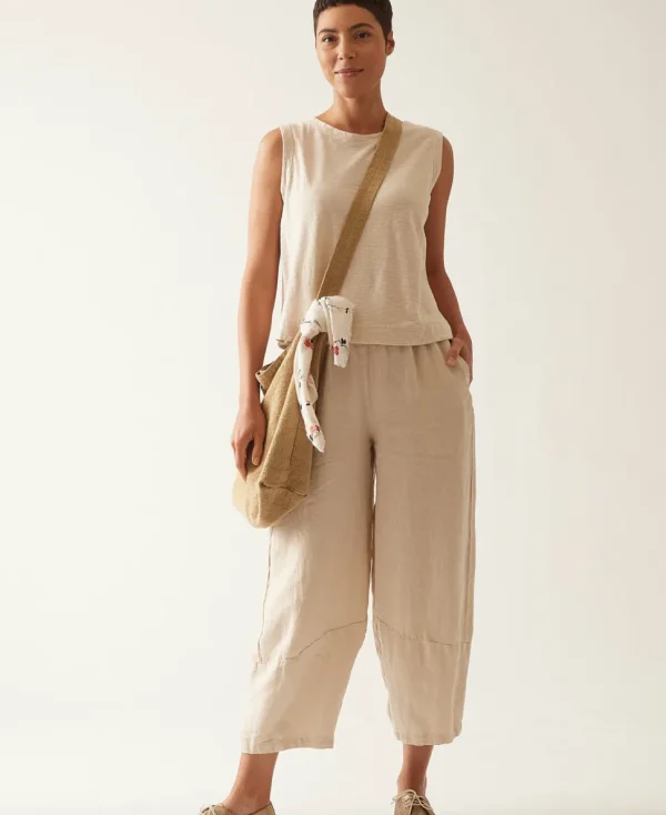 Linen Lantern Pants in Aluminium