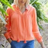 Lori Embroidered Top in Sunset