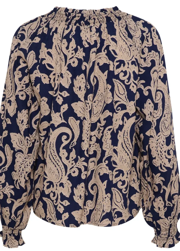 Lucy Blouse in Blue Paisley