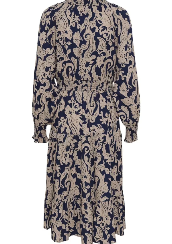 Lucy Long Dress in Blue Paisley