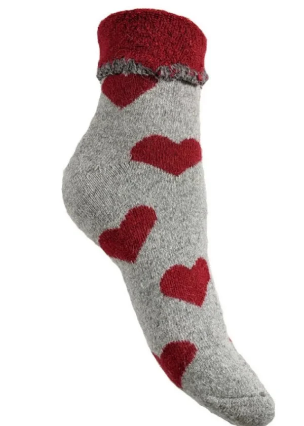 Luxurious Cuff Heart House Socks