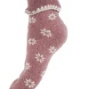 Luxurious Cuff House Socks With Flower Print