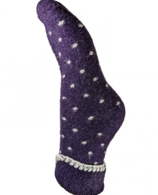 Luxurious Cuff House Socks in Tiny Dots