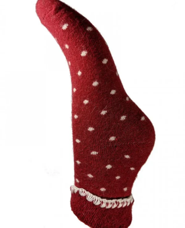 Luxurious Cuff House Socks in Tiny Dots