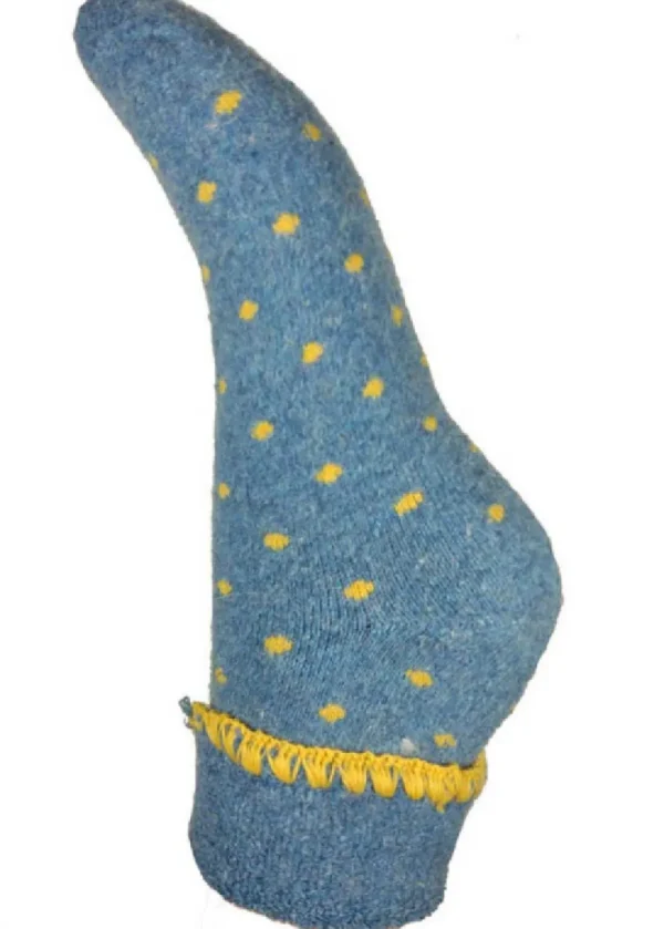Luxurious Cuff House Socks in Tiny Dots