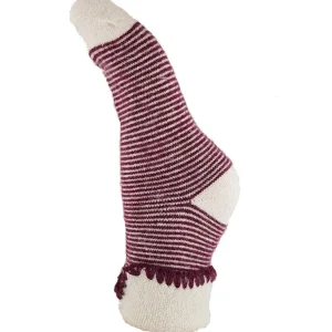 Luxurious Cuff House Socks in Fine Stripe