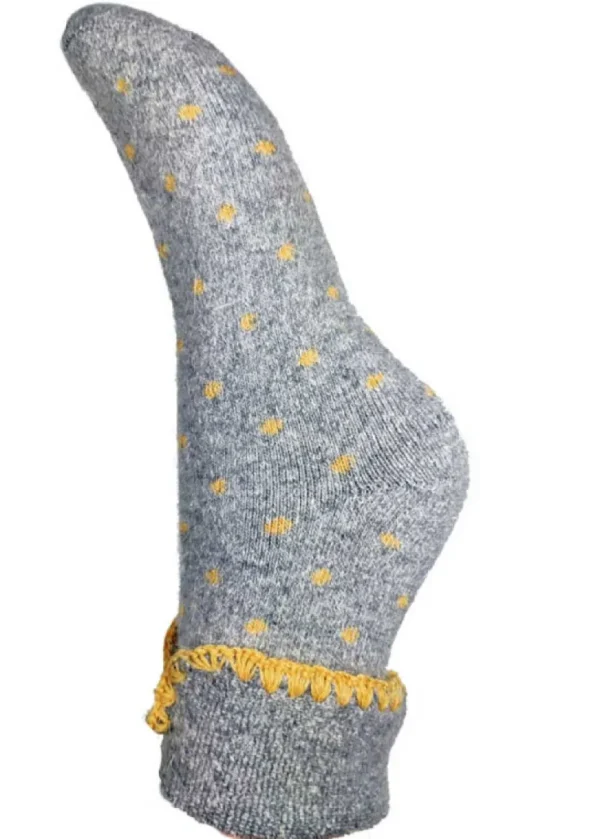 Luxurious Cuff House Socks in Tiny Dots