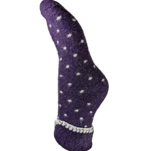 Luxurious Cuff House Socks in Tiny Dots