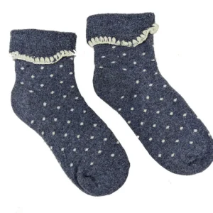Luxurious Cuff House Socks in Tiny Dots