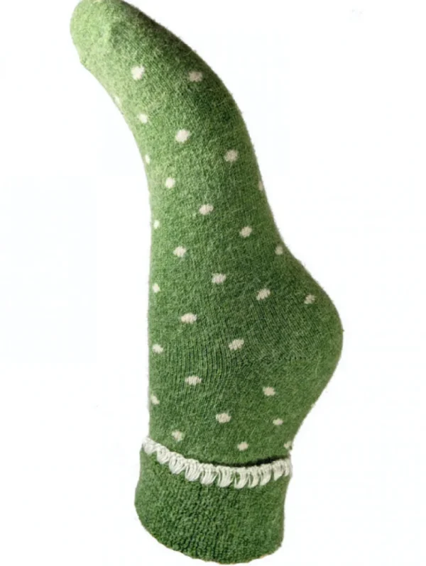 Luxurious Cuff House Socks in Tiny Dots