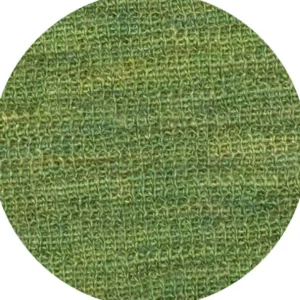 Merino Wool High Neck Top in Grasshopper Green and Earth Brown