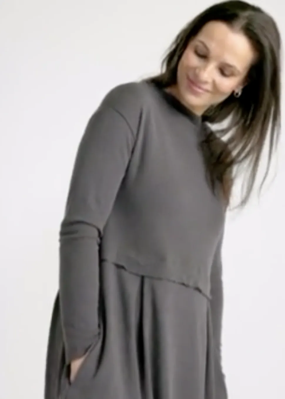 merino_wool_long_blusbar__6-1.webp Merino Wool Long Blusbar Dress with Pleats & High Neck in Blue