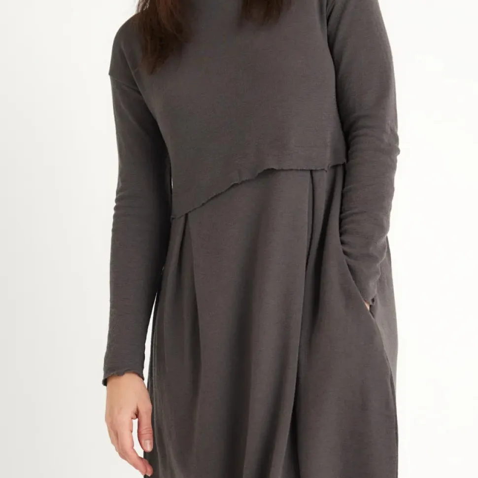 merino_wool_long_blusbar__7-1.webp Merino Wool Long Blusbar Dress with Pleats & High Neck in Blue
