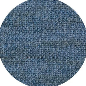 Merino Wool Ruffle Neck Wide Top in Indigo Blue and Earth Brown