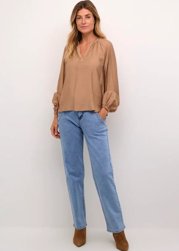 Mila Blouse in Cinnamon Swirl