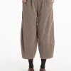 Mini Cord Lantern Pants in Saddle & Black