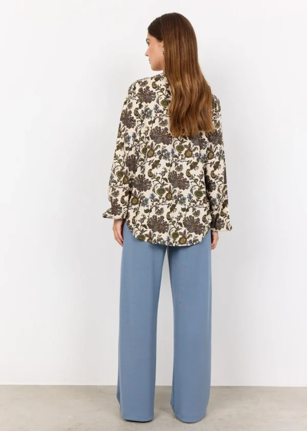 Nine 1 Print Blouse in Dark Green